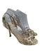 Jimmy Choo Shoe Size 38 Gold Leather Upper Metallic Strappy Ankle Buckle Sandals Gold / 38