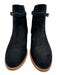 Louis Vuitton Shoe Size 37 Black Leather Upper Nubuck Logo Buckle Chelsea Boots Black / 37