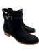 Louis Vuitton Shoe Size 37 Black Leather Upper Nubuck Logo Buckle Chelsea Boots Black / 37