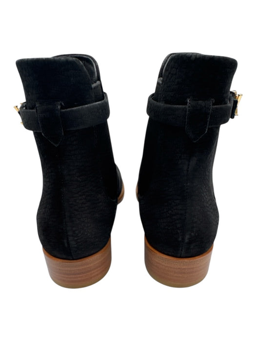 Louis Vuitton Shoe Size 37 Black Leather Upper Nubuck Logo Buckle Chelsea Boots Black / 37