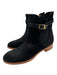Louis Vuitton Shoe Size 37 Black Leather Upper Nubuck Logo Buckle Chelsea Boots Black / 37