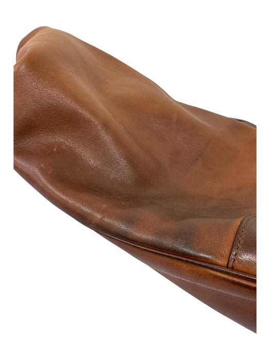 Gucci Brown Leather Gold Tone Hardware Bamboo Detail Braided Strap Shoulder Bag Brown