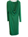 Karen Millen Size M Green Polyester & Spandex Drape Solid Long Sleeve Maxi Dress Green / M