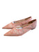 Silent D Shoe Size 39 Pink Leather Upper Flat Pointed Toe Floral Shoes Pink / 39