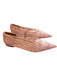Silent D Shoe Size 39 Pink Leather Upper Flat Pointed Toe Floral Shoes Pink / 39