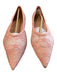 Silent D Shoe Size 39 Pink Leather Upper Flat Pointed Toe Floral Shoes Pink / 39