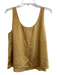 Mare Mare Size M Gold Tone Viscose Satin Scoop Neck Sleeveless Tank Top Gold Tone / M