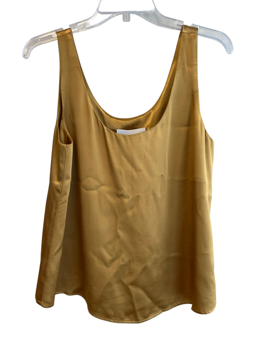 Mare Mare Size M Gold Tone Viscose Satin Scoop Neck Sleeveless Tank Top Gold Tone / M