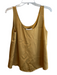 Mare Mare Size M Gold Tone Viscose Satin Scoop Neck Sleeveless Tank Top Gold Tone / M