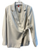 Spanx Size M White Polyester Blend Lapel Tie Front Blazer Jacket White / M