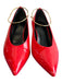 Via Spiga Shoe Size 8 Red Patent Leather Pointed Toe Ankle Strap Pump Shoes Red / 8