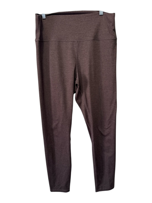 Quince Size XL Dark Brown Heathered Sports Bra Ankle Length Legging Athletic Set Dark Brown / XL