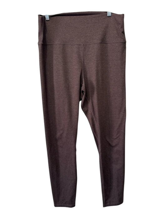 Quince Size XL Dark Brown Heathered Sports Bra Ankle Length Legging Athletic Set Dark Brown / XL