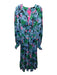 Lilly Pulitzer Size XL Blue, Green & Pink Rayon Floral Long Sleeve Dress Blue, Green & Pink / XL