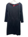 Spanx Size XL Black Rayon & Nylon Wide Neck Long Sleeve Front Pocket Dress Black / XL