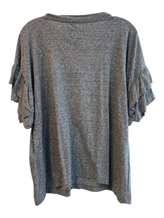 Current Elliot Size 3 Gray Polyester Blend Short Sleeve solid color Top Gray / 3