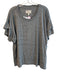 Current Elliot Size 3 Gray Polyester Blend Short Sleeve solid color Top Gray / 3