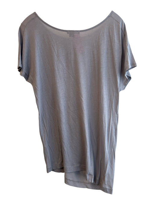 Vince Size M Gray Pima Cotton Short Sleeve solid color Round Neck Top Gray / M