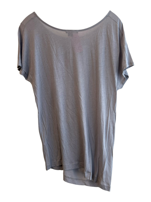 Vince Size M Gray Pima Cotton Short Sleeve solid color Round Neck Top Gray / M
