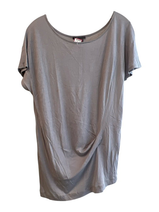 Vince Size M Gray Pima Cotton Short Sleeve solid color Round Neck Top Gray / M