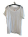 Vince Size XL White Cotton Short Sleeve solid color Round Neck Top White / XL