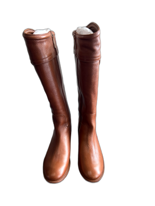 Tory Burch Shoe Size 6.5 Brown Tumbled Leather Gold hardware Side Zip Boots Brown / 6.5