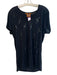 Tory Burch Size L Black Modal Short Sleeve Sequin Design Scoop Neck Top Black / L