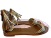 Tory Burch Shoe Size 7 Beige Leather open toe Strappy Back Zip Sandal Shoes Beige / 7