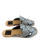 Tory Burch Shoe Size 7 Black, gray & white Leather Snakeskin Embossed Flat Shoes Black, gray & white / 7