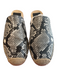 Tory Burch Shoe Size 7 Black, gray & white Leather Snakeskin Embossed Flat Shoes Black, gray & white / 7