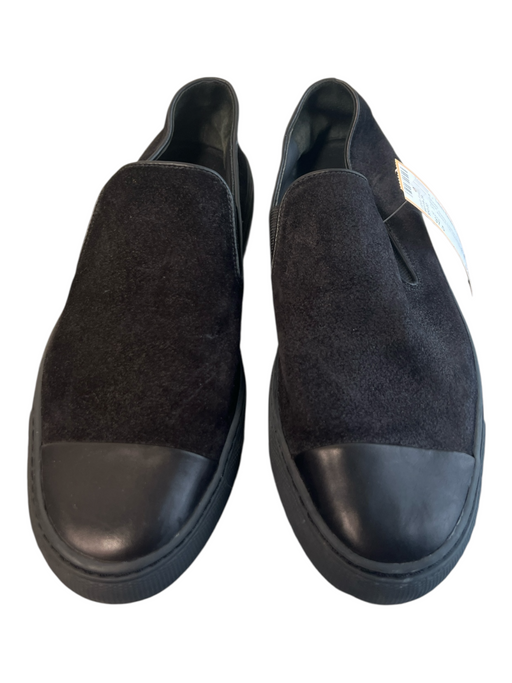 Vince Shoe Size 37.5 Black Suede Leather Toe Cap Flat Slip On Almond Toe Shoes Black / 37.5