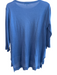 Trisha Tyler Size Medium Royal Blue Rayon & Linen 3/4 Sleeve Crew Neck Tunic Top Royal Blue / Medium