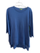 Trisha Tyler Size Medium Royal Blue Rayon & Linen 3/4 Sleeve Crew Neck Tunic Top Royal Blue / Medium
