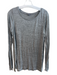 Vince Size Large Gray Viscose Round Neck Heathered Long Sleeve Top Gray / Large
