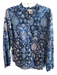 Rebecca Taylor Size 12 Blue, Pink & Green Cotton Floral Long Sleeve Top Blue, Pink & Green / 12