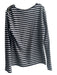 Tory Burch Size XL Navy & white Pima Cotton Striped Long Sleeve Boat Neck Top Navy & white / XL