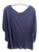 Vince Size Large Navy Tencel Blend Heathered Wide Neck 3/4 Sleeve Top Navy / Large