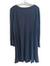 Tory Burch Size XL Black Viscose Long Sleeve Round Neck Gold Button Detail Dress Black / XL
