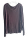 Vince Size Medium Brown Viscose Long Sleeve Wide Neck Boxy Fit Top Brown / Medium