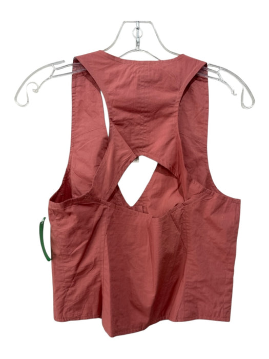 By Anthropologie Size 4 Mauve Pink Cotton Sleeveless Button Front Top Mauve Pink / 4