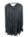 Plein Sud Size 42 IT Black Silk Long Sleeve Ruffle Tiered Sheer Dress Black / 42 IT