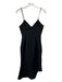 Keepsake Size XS Black Polyester Spaghetti Strap V Neck Pwincess Seam Midi Dress Black / XS