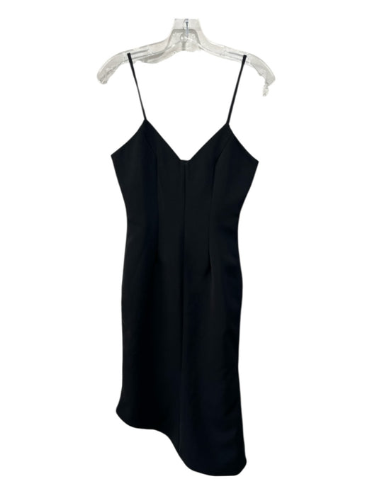 Keepsake Size XS Black Polyester Spaghetti Strap V Neck Pwincess Seam Midi Dress Black / XS