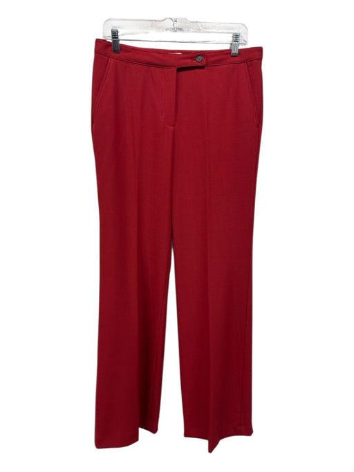 Zara Size Small Red Wool Blend Mid Rise Pockets Flare Wide Leg Pants Red / Small