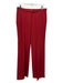 Zara Size Small Red Wool Blend Mid Rise Pockets Flare Wide Leg Pants Red / Small