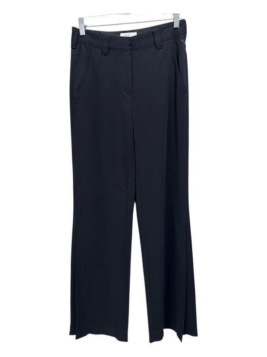 A.L.C. Size 2 Black Viscose Blend Mid Rise Pockets Flare Leg split hem Pants Black / 2