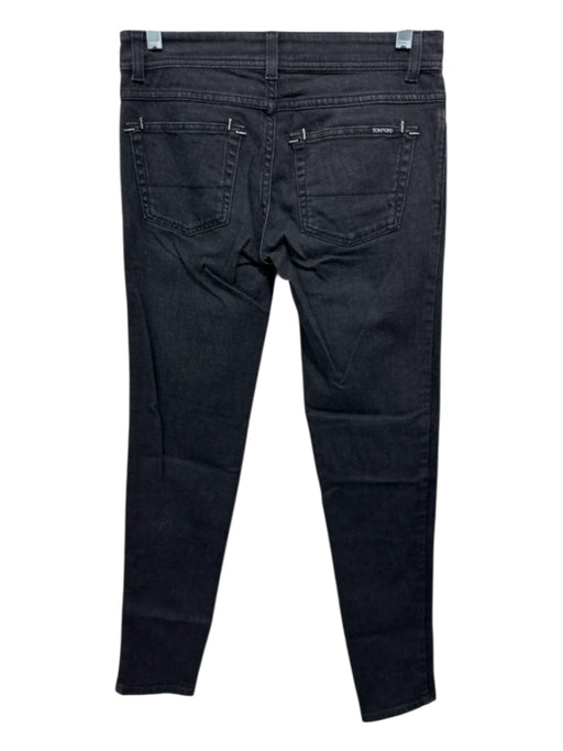 Tom Ford Size 27 Faded Black Cotton Blend Low Rise Studded Skinny Jeans Faded Black / 27