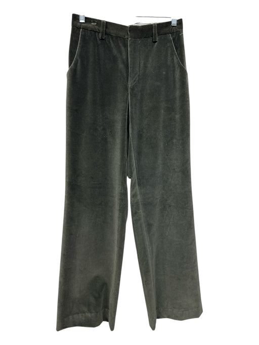 Each X Other Size Small Dark Green Cotton Blend High Rise Velvet Wide Leg Pants Dark Green / Small