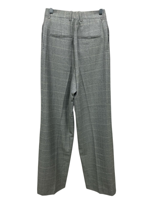 St John Size XS Gray, Yellow, Blue High Rise Plaid Pockets Wide Leg Pants Gray, Yellow, Blue / XS
