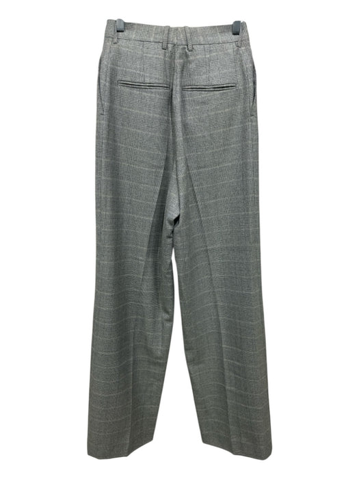 St John Size XS Gray, Yellow, Blue High Rise Plaid Pockets Wide Leg Pants Gray, Yellow, Blue / XS